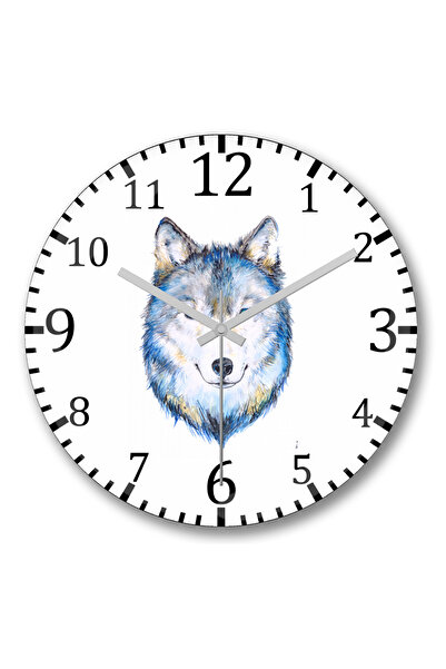 BASKI DÜNYASI Ceas de perete Dog Ice din sticlă autentică bombată