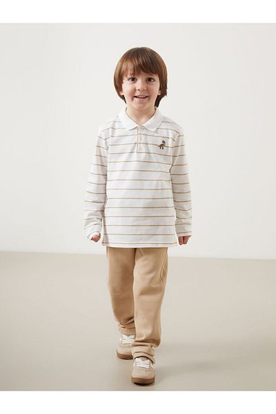 LC Waikiki Lcw Polo Collar Boys' T-Shirt and Trousers 2-Pack
