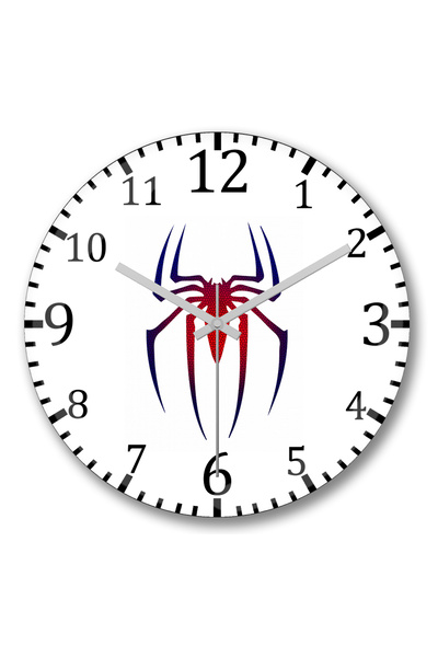 BASKI DÜNYASI Ceas de perete Spider Man din sticlă autentică bombată