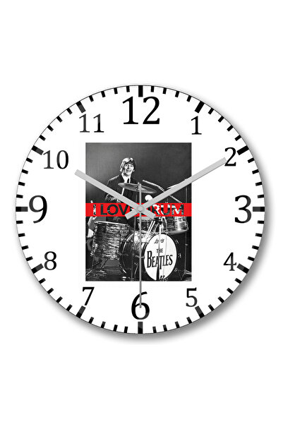 BASKI DÜNYASI ساعة حائط I Love Luci Morningstar من الزجاج الحقيقي المنحني