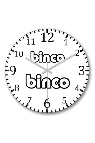 BASKI DÜNYASI ساعة حائط بينكو من الزجاج الحقيقي المنحني