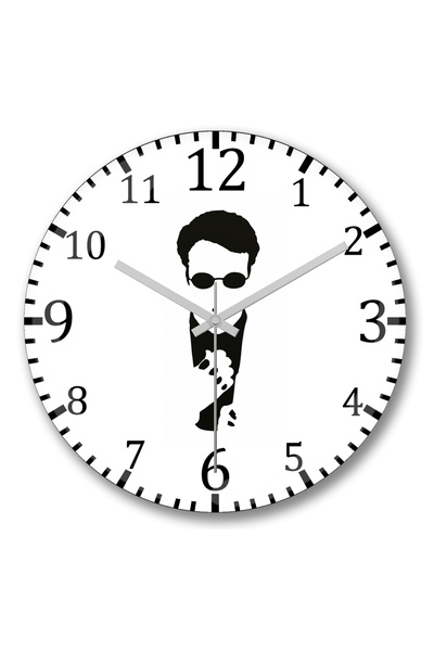 BASKI DÜNYASI ساعة حائط مات موردوك من الزجاج الحقيقي المنحني