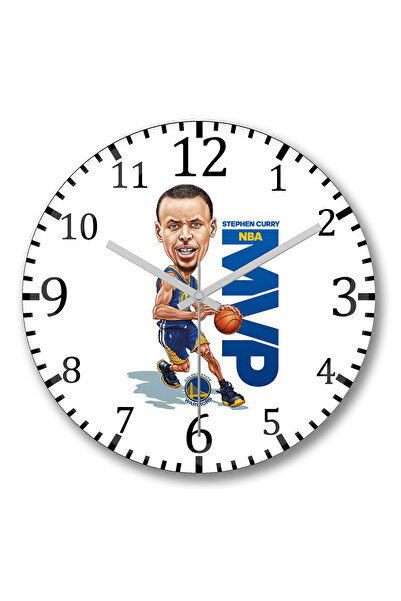BASKI DÜNYASI Ceas de perete MVP Curry din sticlă autentică bombată