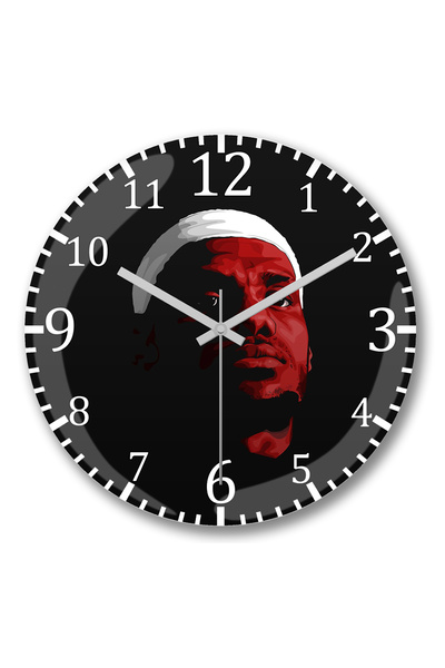 BASKI DÜNYASI Ceas de perete Lebron James din sticlă autentică bombată