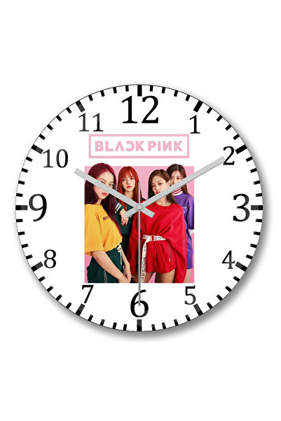 BASKI DÜNYASI ساعة حائط بلاكبينك من الزجاج الحقيقي المنحني