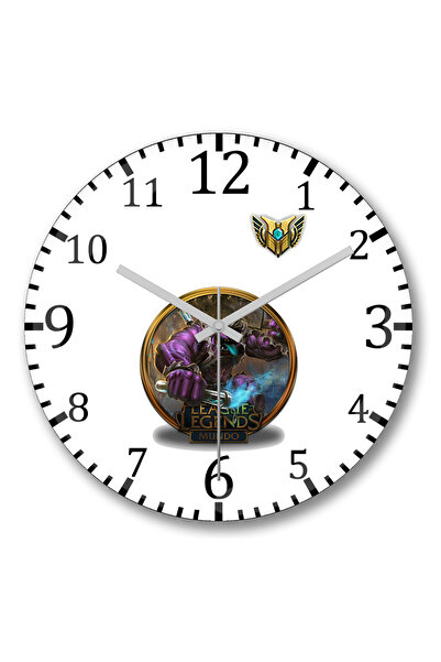 BASKI DÜNYASI Ceas de perete League Of Legends Dr Mundo Lol din sticlă autent...