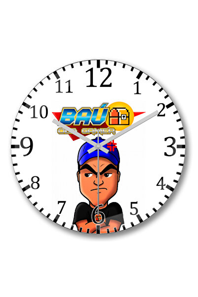 BASKI DÜNYASI Ceas de perete Bau Oldgamer din sticlă autentică bombată
