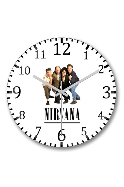 BASKI DÜNYASI ساعة حائط باندا نيرفانا من الزجاج الحقيقي المنحني