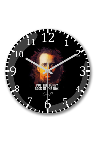BASKI DÜNYASI Ceas de perete Bunny In The Box din sticlă autentică bombată