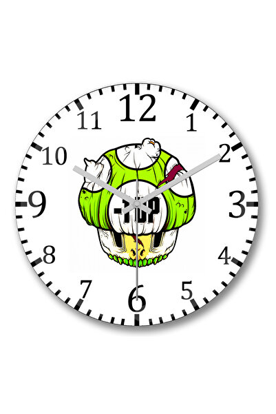 BASKI DÜNYASI ساعة حائط ماريو كوجوميلوس من الزجاج الحقيقي المنحني