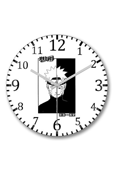 BASKI DÜNYASI ناروتو - ساعة حائط كوراما من الزجاج الحقيقي المنحني