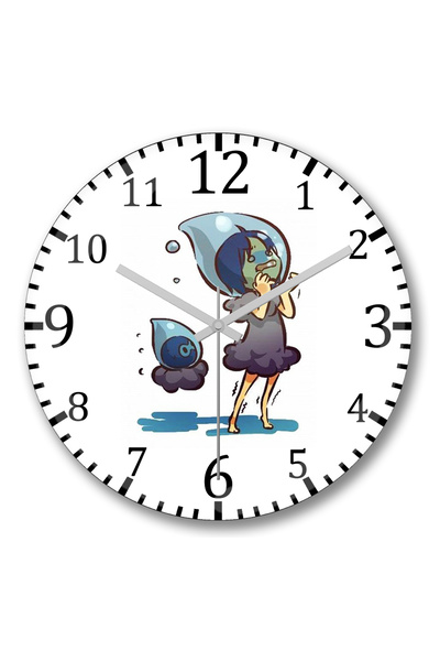 BASKI DÜNYASI Pokemons E Treinadores Wall Clock Curved Real Glass
