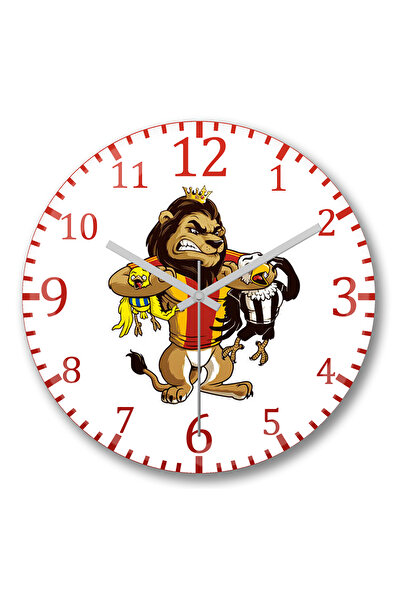 BASKI DÜNYASI Lion Eagle Canary Screaming Ceas de perete Bombeli Sticlă Reală