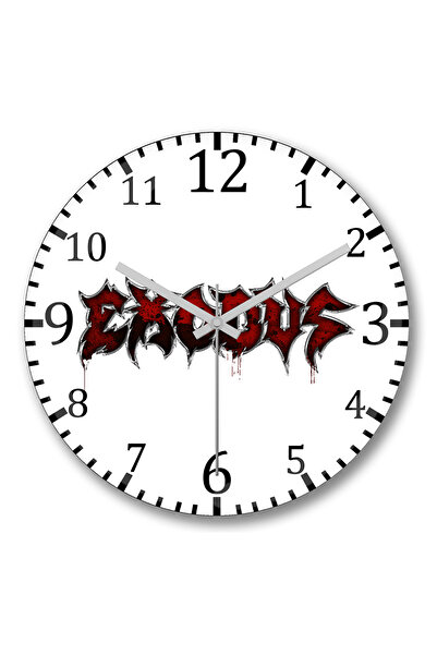 BASKI DÜNYASI ساعة حائط Exo4 من الزجاج الحقيقي المنحني