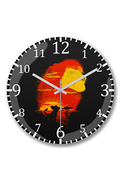 BASKI DÜNYASI Ρολόι τοίχου King Kong on Water με κυρτό γυαλί από αληθινό γυαλί