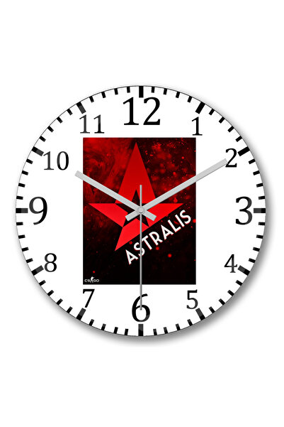 BASKI DÜNYASI Ceas de perete Csgo Astralis din sticlă autentică bombată