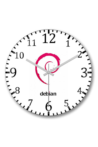 BASKI DÜNYASI ساعة حائط ديبيان من الزجاج الحقيقي المنحني