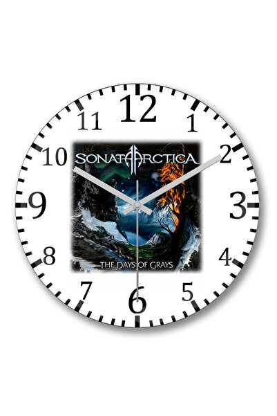 BASKI DÜNYASI ساعة حائط سوناتا أرتيكا أيام غرايز من الزجاج الحقيقي المنحني