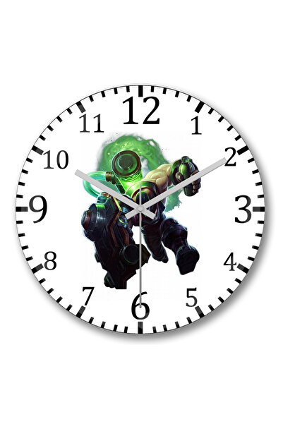 BASKI DÜNYASI Ceas de perete League of Legends Singed din sticlă autentică