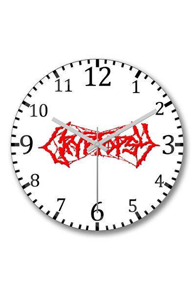 BASKI DÜNYASI Ceas de perete Cryptopsy din sticlă autentică bombată