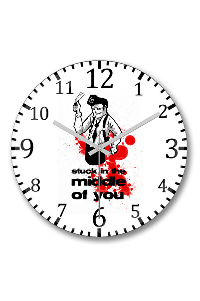 BASKI DÜNYASI ساعة حائط عالقة في منتصفك من الزجاج الحقيقي المنحني