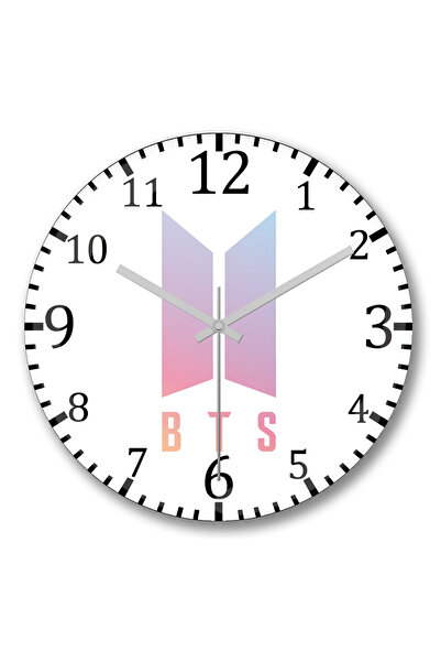 BASKI DÜNYASI ساعة حائط Exo We Are One من الزجاج الحقيقي المنحني