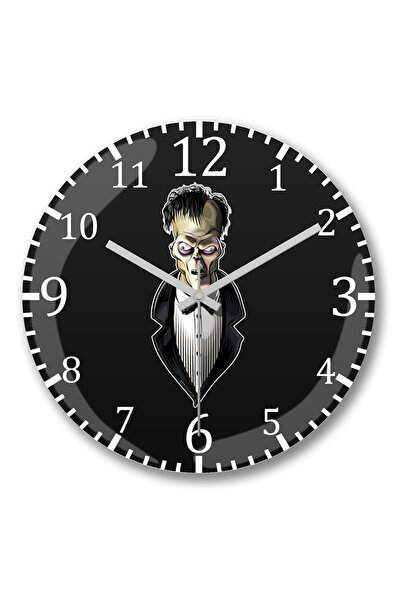 BASKI DÜNYASI ساعة حائط Lurch You Rang من الزجاج الحقيقي المنحني