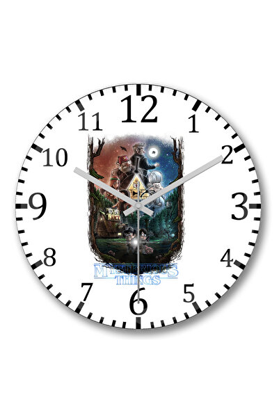 BASKI DÜNYASI ساعة حائط أشياء غامضة من الزجاج الحقيقي المنحني