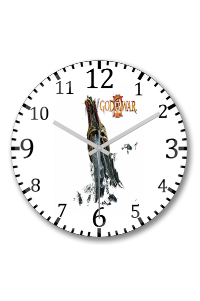 BASKI DÜNYASI Ceas de perete God Of War Sticlă reală curbată