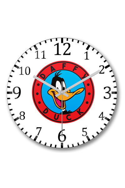 BASKI DÜNYASI Ceas de perete Daffy Duck din sticlă autentică bombată