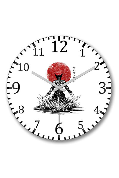 BASKI DÜNYASI ساعة حائط لوجان ولفيرين 4 من الزجاج الحقيقي المنحني