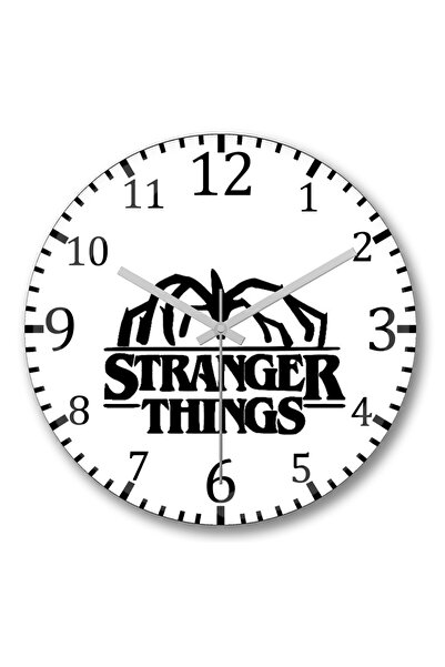 BASKI DÜNYASI Stranger Things Демогоргон лого стенен часовник Bombeli от исти...