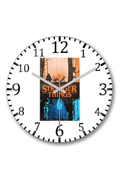 BASKI DÜNYASI Ceas de perete Strange Things din sticlă autentică bombată