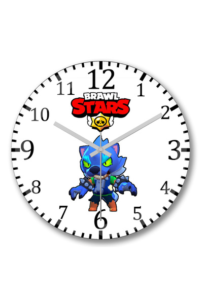 BASKI DÜNYASI ساعة حائط ويرولف ليون براول ستارز تاسا من الزجاج الحقيقي المنحني