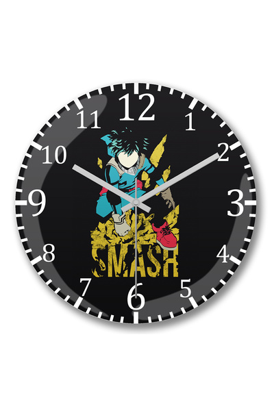 BASKI DÜNYASI ساعة حائط سماش من الزجاج الحقيقي المنحني