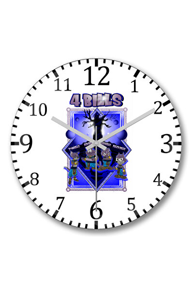 BASKI DÜNYASI ساعة حائط بيلز من الزجاج الحقيقي المنحني