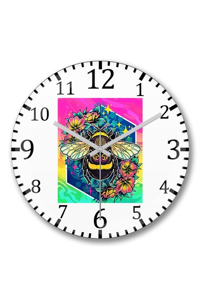 BASKI DÜNYASI Ceas de perete Bumblebee din sticlă autentică bombată