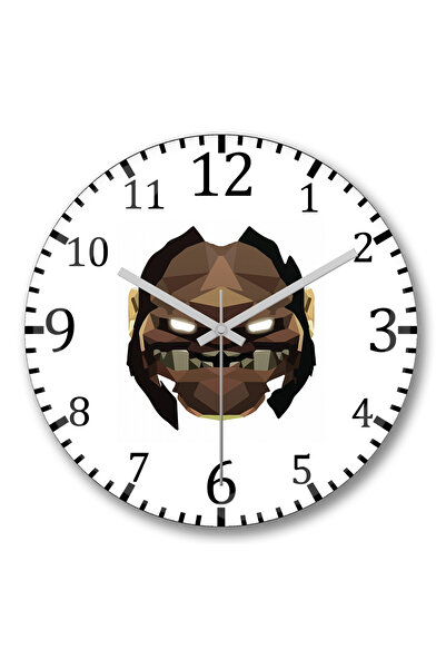 BASKI DÜNYASI ساعة حائط وجه دوتا بودج من الزجاج الحقيقي المنحني