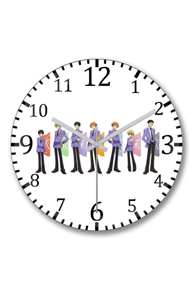 BASKI DÜNYASI Ceas de perete Ouran Koukou Host Club din sticlă autentică bombată