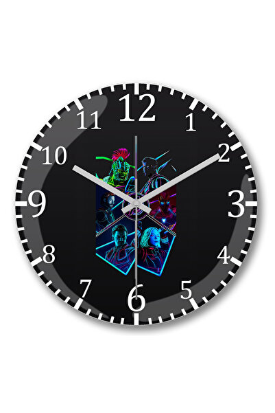 BASKI DÜNYASI ساعة حائط أفنجرز فينجادوريس من الزجاج الحقيقي المنحني