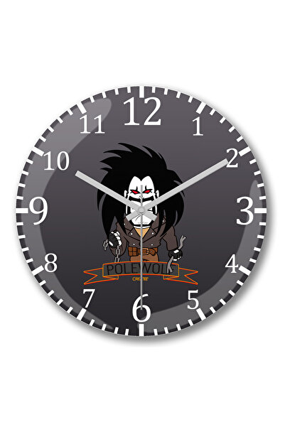 BASKI DÜNYASI Ceas de perete Createe The Polewolf 2 din sticlă autentică bombată