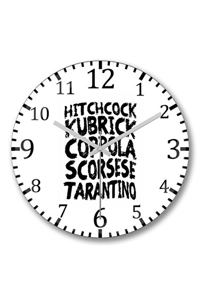 BASKI DÜNYASI ساعة حائط Diretores Cult من الزجاج الحقيقي المنحني