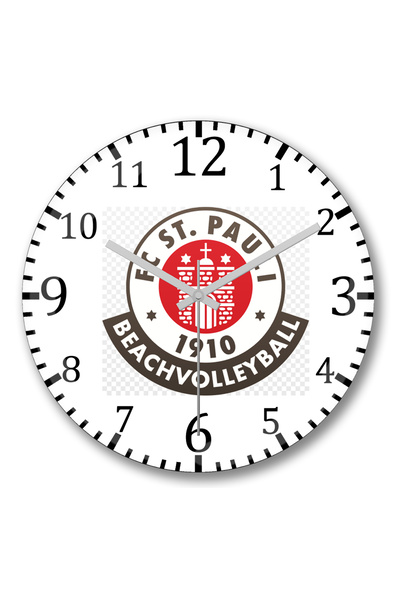 BASKI DÜNYASI Ceas de perete St.Pauli din sticlă autentică bombată