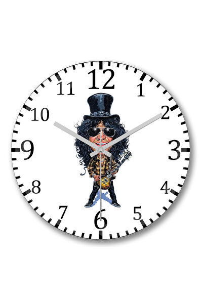 BASKI DÜNYASI ساعة حائط مائلة من الزجاج الحقيقي