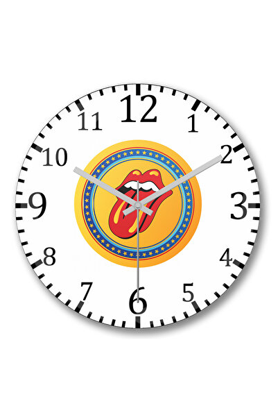 BASKI DÜNYASI Ceas de perete Rolling Stones1 din sticlă autentică bombată