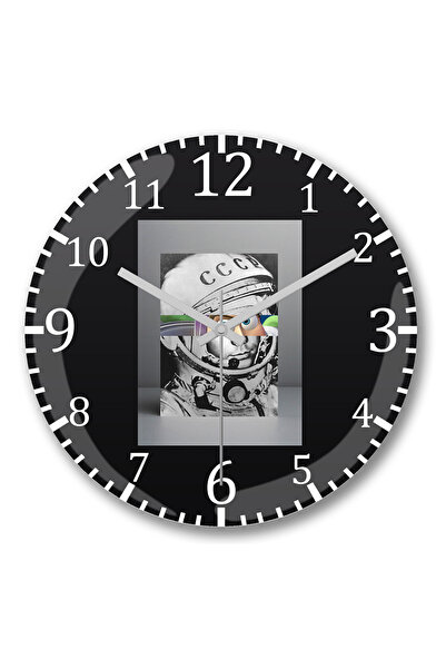 BASKI DÜNYASI ساعة حائط توي ستوري من الزجاج الحقيقي المنحني