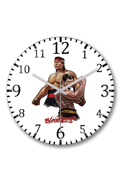 BASKI DÜNYASI Ceas de perete Bloodsport din sticlă autentică bombată