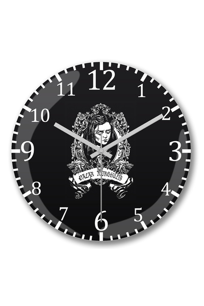 BASKI DÜNYASI ساعة حائط آريا ستارك من الزجاج الحقيقي المنحني