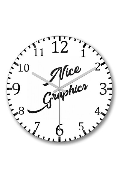 BASKI DÜNYASI Ceas de perete Nice Graphics din sticlă autentică bombată