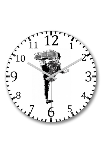 BASKI DÜNYASI Ceas de perete Chaplin Lee din sticlă autentică bombată